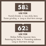 Boveda 58% Two-Way Humidity Control for Storing ½ oz – Size 4 – 10 pack – Moisture Absorbers for Small Storage Containers – Hydration packets in Resealable bag
