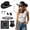 Black, variant on Kicpot 7Pcs Women's Western Cowgirl Outfit, Black Cowboy Accessories Set for Masquerade Halloween Parties Carnival Cosplay