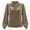 Khaki, variant on Tqcoqu Women's Mock Turtleneck Velvet Top,Long Sleeve 2026 Fall Velour Shirts,Trendy Loose Dressy Casual Blouse Daily Wear
