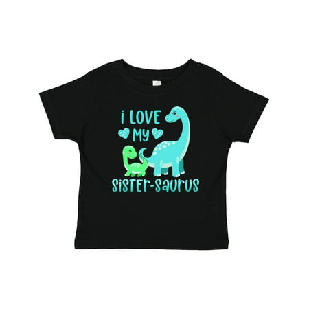 

Inktastic I Love My Sister-saurus Cute Brontosaurus Dinosaur Family Gift Baby Boy or Baby Girl T-Shirt