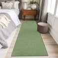 thumbnail image 5 of Sage Green Linen Runner Rugs 2x6 ft Farmhouse Pure Color Country Farm Washable Hallway Rugs Non-Slip Floor Mats Absorbent Carpet Bedside Runners for Bedroom Kitchen Bathroom Laundry Room, 5 of 9