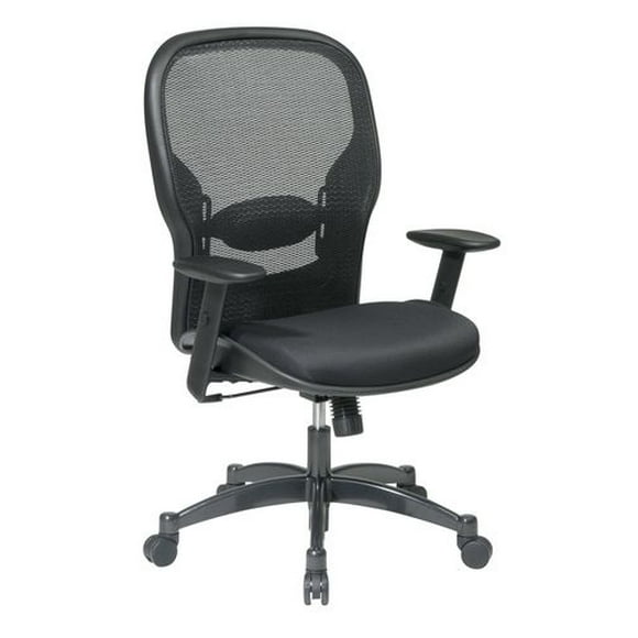 Office Star Products Professional Black Breathable Mesh Back Chair with Mesh Fabric Seat