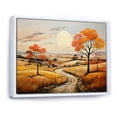 thumbnail image 2 of Designart "Orange Farm Autumn horizon III" Landscapes Floater Framed Wall Art Print, 2 of 7