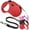 Red, variant on Mowis Retractable Dog Leash, 16ft Dog Walking Leash for Small Dogs up to 77lbs, Non-Slip Handle - Black