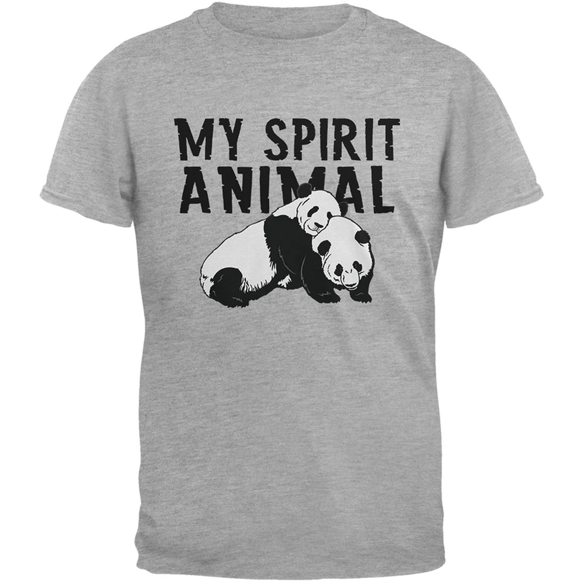 My Spirit Animal Panda Heather Grey Soft Adult T-Shirt - Large | Walmart  Canada