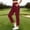 Red, variant on Ayolanni Pants for Women Yoga High Waist Stretch Solid Straight Leg Pants Sports Casual Capris Beige Trousers with Pockets L
