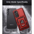 thumbnail image 2 of for Galaxy A55 5G Case, Samsung A55 5G Case with Camera Cover & 360° Kickstand Ring with Tempered Glass Screen Protector, Military Grade Shockproof Protective for A55 5G Phone Case Red, 2 of 14