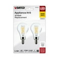 thumbnail image 4 of Satco 5.5 Watt A15 LED - Clear - Candelabra Base - 2700K - 450 Lumens - 2-Pack, 4 of 6