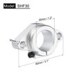 thumbnail image 2 of Uxcell 4pack SHF30 Aluminum Linear Rod Rail Shaft Support for 30mm Diameter Shaft, Linear Motion Rail Guides Mounting Bracket with Wrench for CNC Machine, 3D Printer, Automation Equipment, 2 of 7