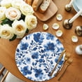 thumbnail image 2 of Round Placemats Watercolor Blue Flower 15 inch Set of 6 Table Mats for Dining Table Blue Theme Heat Resistant Non-Slip Kitchen & Home Decorative Place Mat Set, 2 of 8