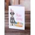 thumbnail image 2 of Salt Pepper Natural Ears Schnauzer Easter Greeting Cards and Envelopes Pack of 8 7 in x 5 in, 2 of 3