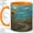 Orange, variant on Sunflower Countryside Accent Mug, 11oz Ceramic Coffee Cup for Nature Fans