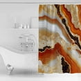 thumbnail image 2 of Marble Texture Shower Curtain Set ，Waterproof Fabric Shower Curtains Orange White Watermark Watercolor Shower Curtains for Bathroom,Bathroom Decor 54x"78", 2 of 6
