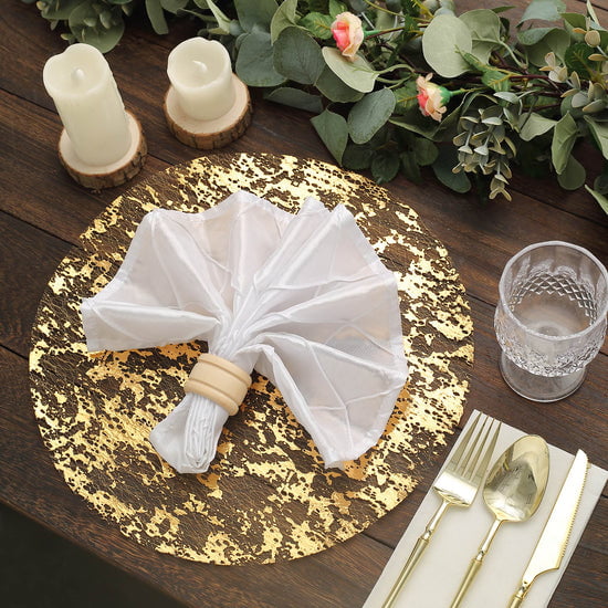 Gold Silver Placemats Dining Table Mats, Elegant Coaster and