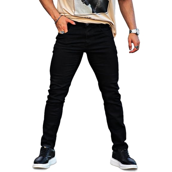 GINGTTO Men's Lightweight Stretch Slim Fit Jeans Comfort Flexible Casual Denim Pants