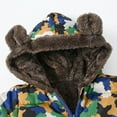 thumbnail image 5 of Odeerbi Toddler Boys Girls Winter Fleece Lined Jacket Toddler Baby Camouflage Print Plush Jacket Cute Winter Thick 2025 Casual Keep Warm Hooded Coat Green 12-18 Months, 5 of 8