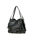 thumbnail image 2 of Pre-Owned Burberry Nova Check Belt Motif Tote Bag Shoulder Black Leather Women's BURBERRY, 2 of 13