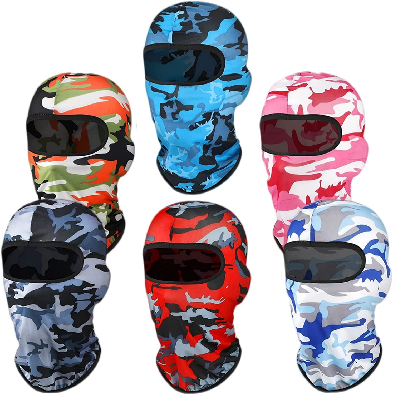 Balaclava Face Masks Ski Mask: 6 Pack Full Face Cover Motorcycle ...
