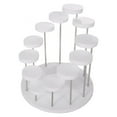 thumbnail image 2 of 12 Piece  Acrylic Ring Jewelry Display Stand Multi-layer  Jewelry Display Station - White, 2 of 9