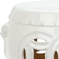 thumbnail image 2 of Safavieh Mei Coin Drum Indoor/Outdoor Garden Patio Stool, White, 2 of 4