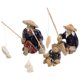 thumbnail image 4 of 3Pcs Mini Fisherman Statue Miniature Fisherman Figurines Chinese Style Fisherman Statue, 4 of 4