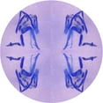 thumbnail image 1 of Ahgly Tapis Rond Lavable en Machine Intérieur Transitionnel Bleu Ardoise Moyen, 3 Pieds Rond, 1 of 7