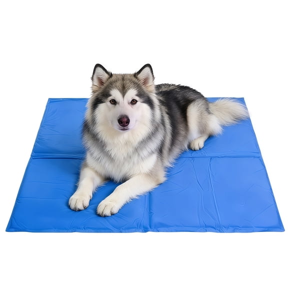 Pressure-Activated Cooling Gel Mat For Large & Medium Dog,Cat - Non-Toxic, Perfect For Pet Travel (37.8" × 31.9")