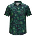 thumbnail image 1 of Camisa de manga corta con solapa y estampado hawaiano para hombre Pompotops oipoqjl45074, 1 of 8