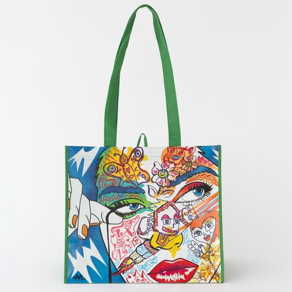Mental Health Awareness Month Celebration Grocery Tote Bag, Shopping Bag for Groceries, Multipurpose Tote Bag with Handles