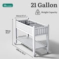 thumbnail image 2 of Uforic Mobile Raised Garden Bed 42.5x17.3x35.4 in, Elevated Plastic Planter Box with Drain Plug, Storage Shelf & Wheels, Sliver, 2 of 5