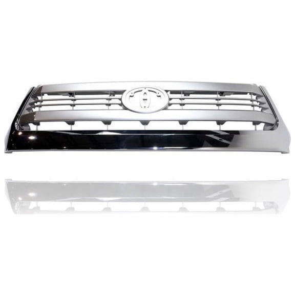 Grille - Compatible/Replacement for '14-15 Toyota Tundra 1794 Edition - Main Upper Chrome Frame, Silver Billet Insert, With Emblem Provision - 531000C330