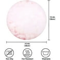 thumbnail image 4 of Pink Roses Round Placemats Washable Placemats Non-Slip Heat-Resistant Table Place Mats for Dining Kitchen Holiday Party Table Decoration 15.4"-4PCS Table Mat, 4 of 7