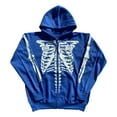 thumbnail image 1 of Sedceaty Women Skeleton Printed Pattern Hoodie, Zipper Open Front Long Sleeve Hooded Jacket, S/ M/ L/ XL/ XXL, 1 of 2