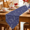 thumbnail image 2 of Navy Blue Classic Table Runner Linen Burlap Table Runner 72 Inches Long Boho Vintage Western Rustic Dresser Scarves for Kitchen Island Coffee Dining Room Party Wedding Holiday Decoration 18"x72", 2 of 8