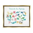 thumbnail image 3 of Stupell Industries Under the Sea Educational Alphabet Sea Life Learning Graphic Art Metallic Gold Floating Framed Canvas Print Wall Art, Design by Dishique, 3 of 5