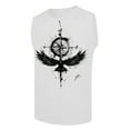 thumbnail image 3 of Tank Tops for Men Breathable Crew Neck Print Sleeveless Tshirt Relaxed Fit Casual Vest Sporty Thin Fall Tops, 3 of 3