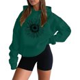 thumbnail image 1 of Chandail à Capuchon Imprimé Réversible pour Femmes à Manches Longues, Tenue Décontractée avec Poches pour un Confort Quotidien, 1 of 3