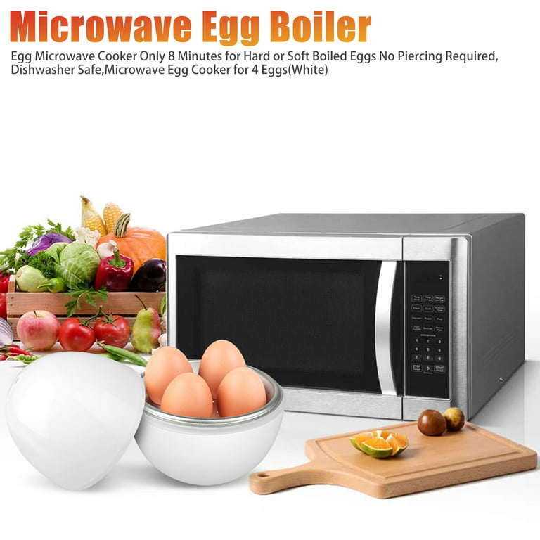 Microwave Egg Poacher Egg Steamer - Double Layer Non-stick Casserole With  Lid For Cooking Eggs In The Kitchen (orange)