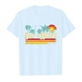 thumbnail image 4 of T-Shirts for Girls 11-12 Cartoon Print Crew Neck Short Sleeve T Shirts Cute Holidays Tops T Shirts for Boys and Girls Light Blue,140, 4 of 4