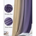 thumbnail image 6 of Purple Yellow Ombre Blackout Curtains 45 Inches Long, Kitchen Black Out Window Treatments, Farmhouse Modern Gradient Art Thermal Insulated Lined Drapes for Small Window with Grommet 42"x45", 6 of 8
