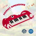 thumbnail image 2 of Costway 25-Key Kids Piano Keyboard Dinosaur Shape Toy Digital Piano with Built-in Music & Light Red, 2 of 9