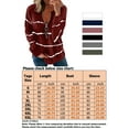 thumbnail image 7 of Fangasis Ladies T-shirt V Neck Tee Striped T Shirt Women Fashionable Tops Loose Dailywear Tunic Blouse Navy Blue 3XL, 7 of 7