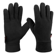 Cierto Mens & Womens Winter Gloves Polar Fleece Snow Gloves with Elastic Cuff Black