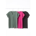thumbnail image 2 of Woman Within Plus Size V-Neck Scallop Trim Longline Knit Tunic Top, 2 of 2
