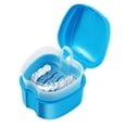 thumbnail image 2 of SUPVOX Denture Case Bath Box for Dental False Teeth Storage with Hanging Net Container Light Blue, 2 of 8