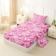 thumbnail image 2 of Erosebridal 3D Loves Pattern Twin Sheet Sets,Cartoon Butterflies Silhouette Bedding For Girls Teens 3 Pieces, 2 of 6