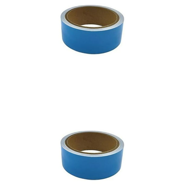 Matsuzay Cinta de advertencia luminosa para hotel de oficina, cinta de seguridad autoadhesiva que brilla en la oscuridad, cintas adhesivas Azul 20 mm 2Conjunto