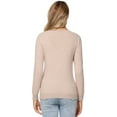 thumbnail image 4 of LANPULUX Chandail en Laine Mérinos 100 % pour Femmes, Manches Longues, Col Roulé, Col Rond, 4 of 6