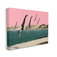 thumbnail image 3 of Stupell Industries Surreal Swimmers Diving Modern Pink Sunset Landscape Canvas Wall Art, 48 x 36, Design by Cassia Beck, 3 of 5