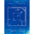 thumbnail image 2 of Borders, Cole 12x14 Black Ornate Wood Framed with Double Matting Museum Art Print Titled - PP192- Faded Blueprint Our National Ball Game Patent Poster, 2 of 4